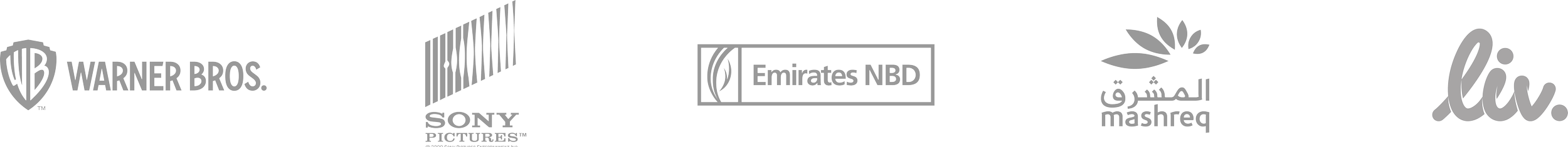 Warner Bros, Sony Pictures, Emirates NBD, Mashreq and Liv